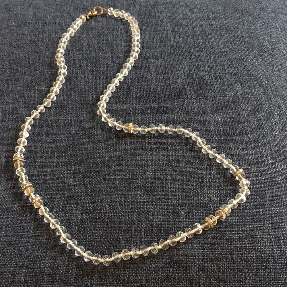 ⭐️3 for $15⭐️ J.crew long clear crystal necklace